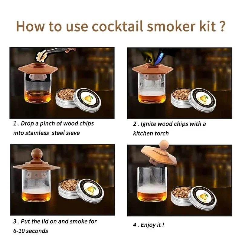 SMOKEVAULT™ Kit Premium de Defumação para Uísque e Coquetéis