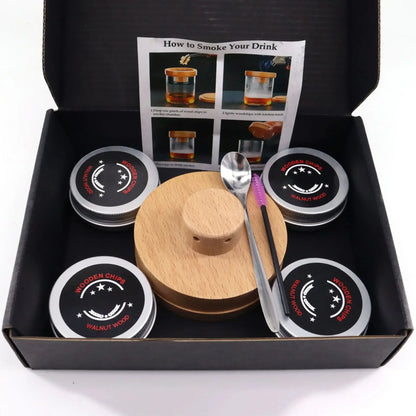 SMOKEVAULT™  Kit Premium de Defumação para Uísque e Coquetéis