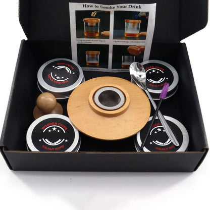 SMOKEVAULT™  Kit Premium de Defumação para Uísque e Coquetéis